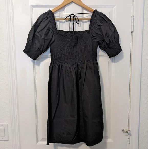 Hill House Home Black Dot Athena Nap Dress Medium NWT - Picture 5 of 5